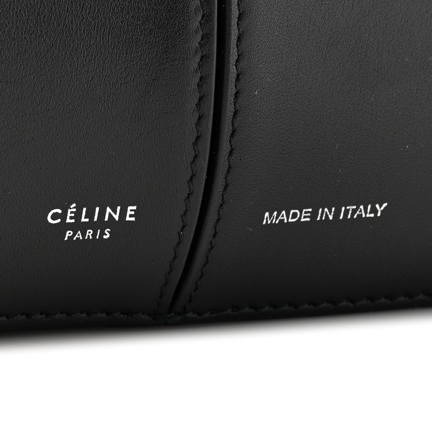 Celine Supple Natural Calfskin Medium Tri-Fold Bag Black 8 of 14