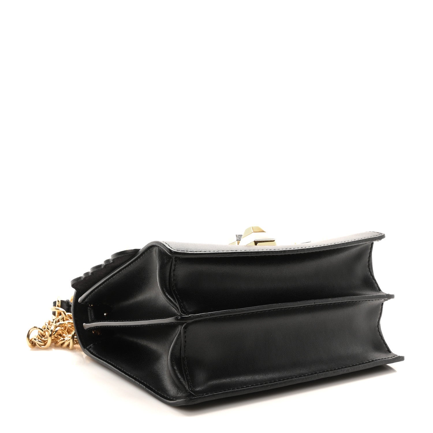 Fendi Vitello Liberty Metal Scalloped Multi Studded Small Kan I Shoulder Bag Black 4 of 10