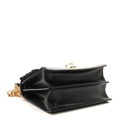 Fendi Vitello Liberty Metal Scalloped Multi Studded Small Kan I Shoulder Bag Black 4 of 10