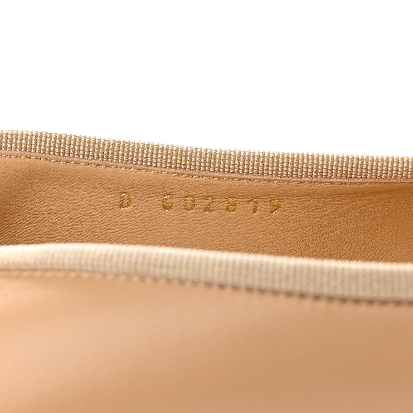 Lambskin Cap Toe CC Ballerina Flats 36.5 Beige Black