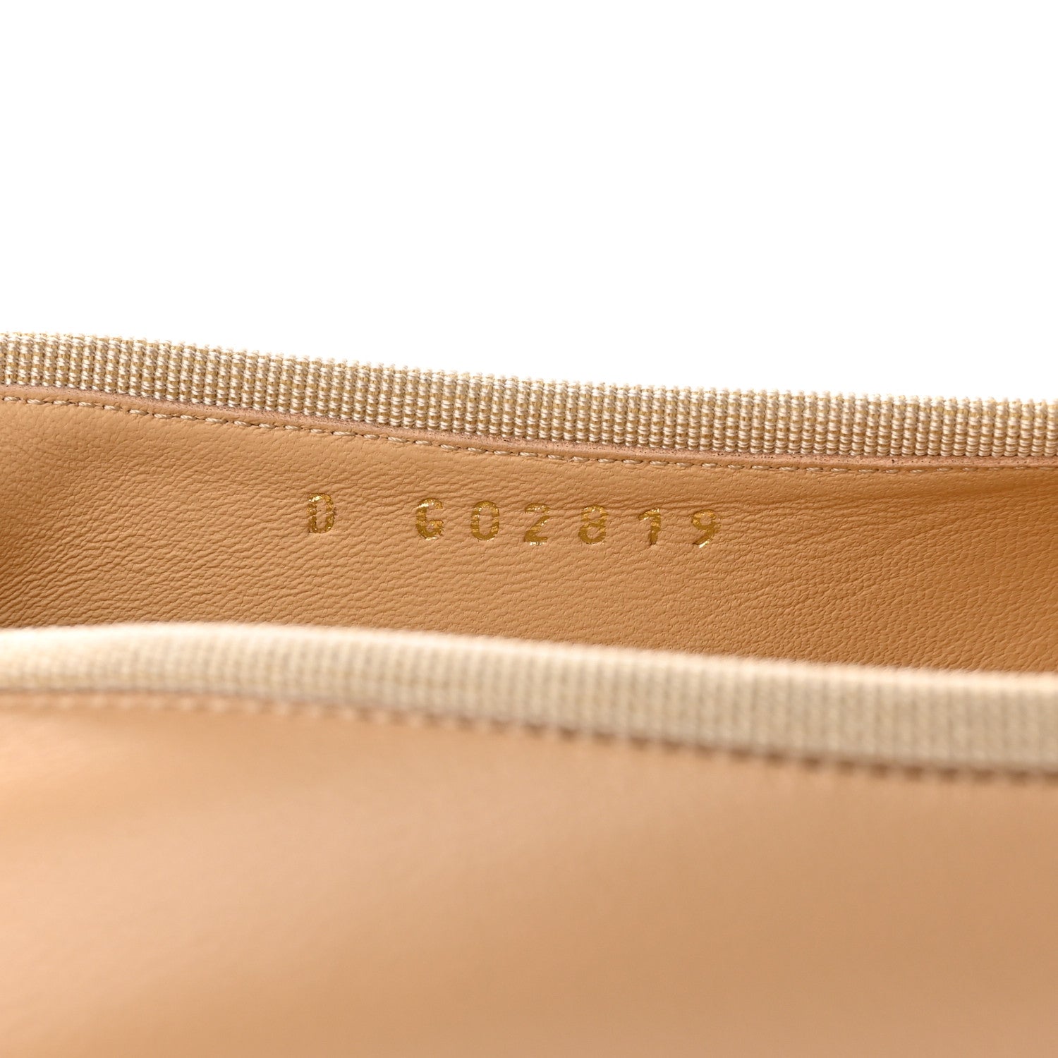 Chanel Lambskin Cap Toe CC Ballerina Flats 36.5 Beige Black 8 of 13