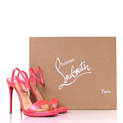 Christian Louboutin Patent Loubi Queen 120 Strap Sandals 35 Pink 12 of 12