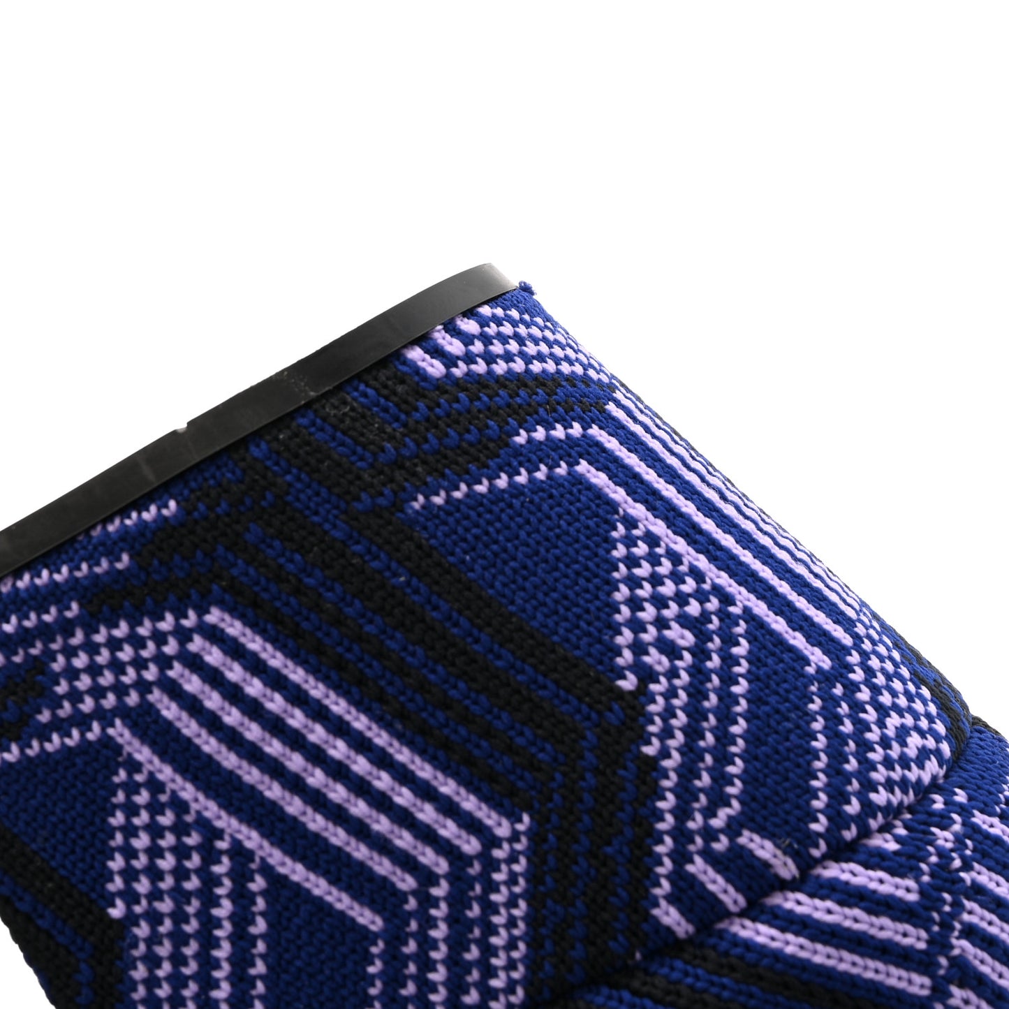 Jacquard Knit Platform Ankle Boots 38.5 Bluette Glicine