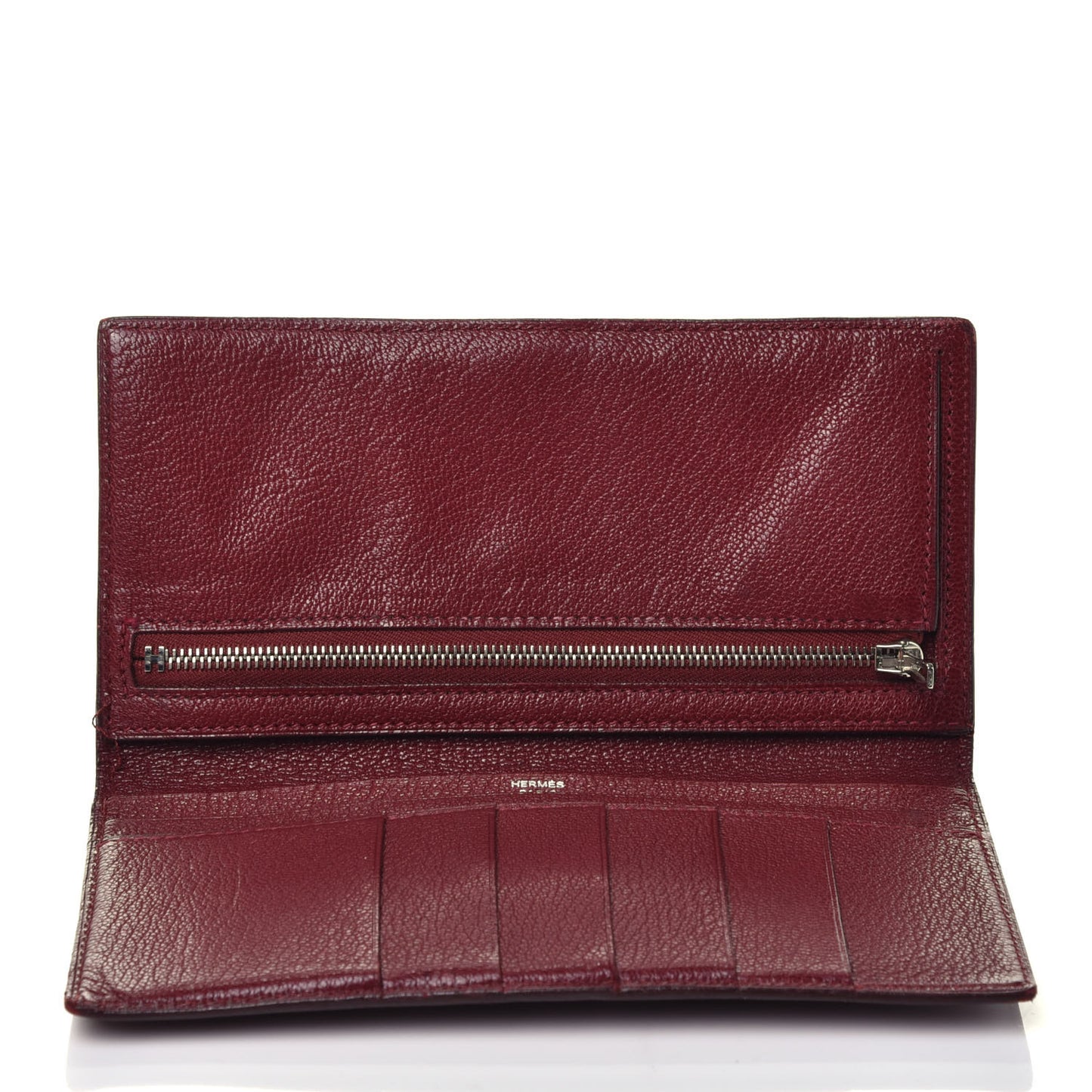 Chevre Mysore Bearn Gusset Wallet Rouge H
