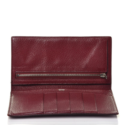 Hermes Chevre Mysore Bearn Gusset Wallet Rouge H 5 of 7