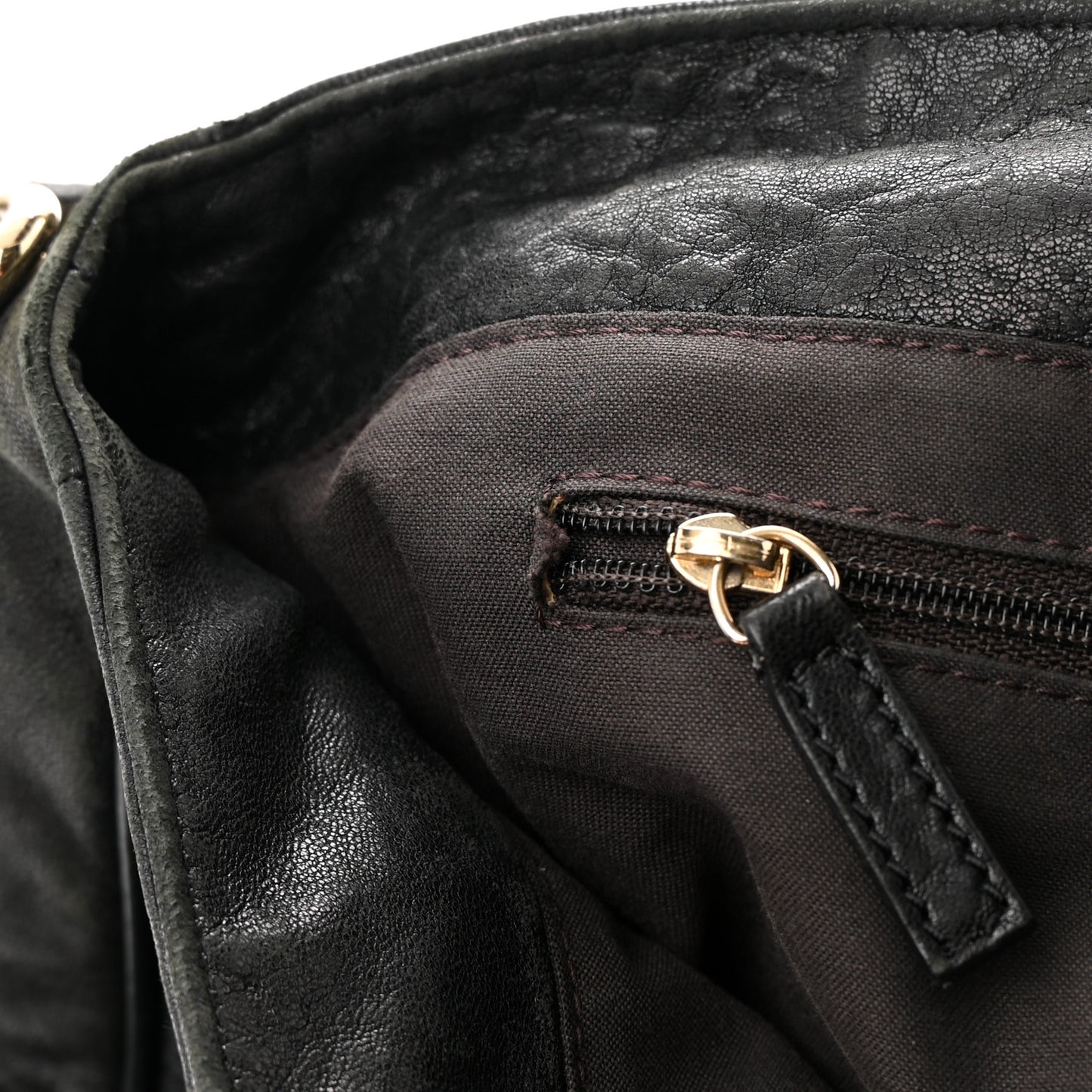 Crinkled Lambskin Mia Shoulder Flap Black