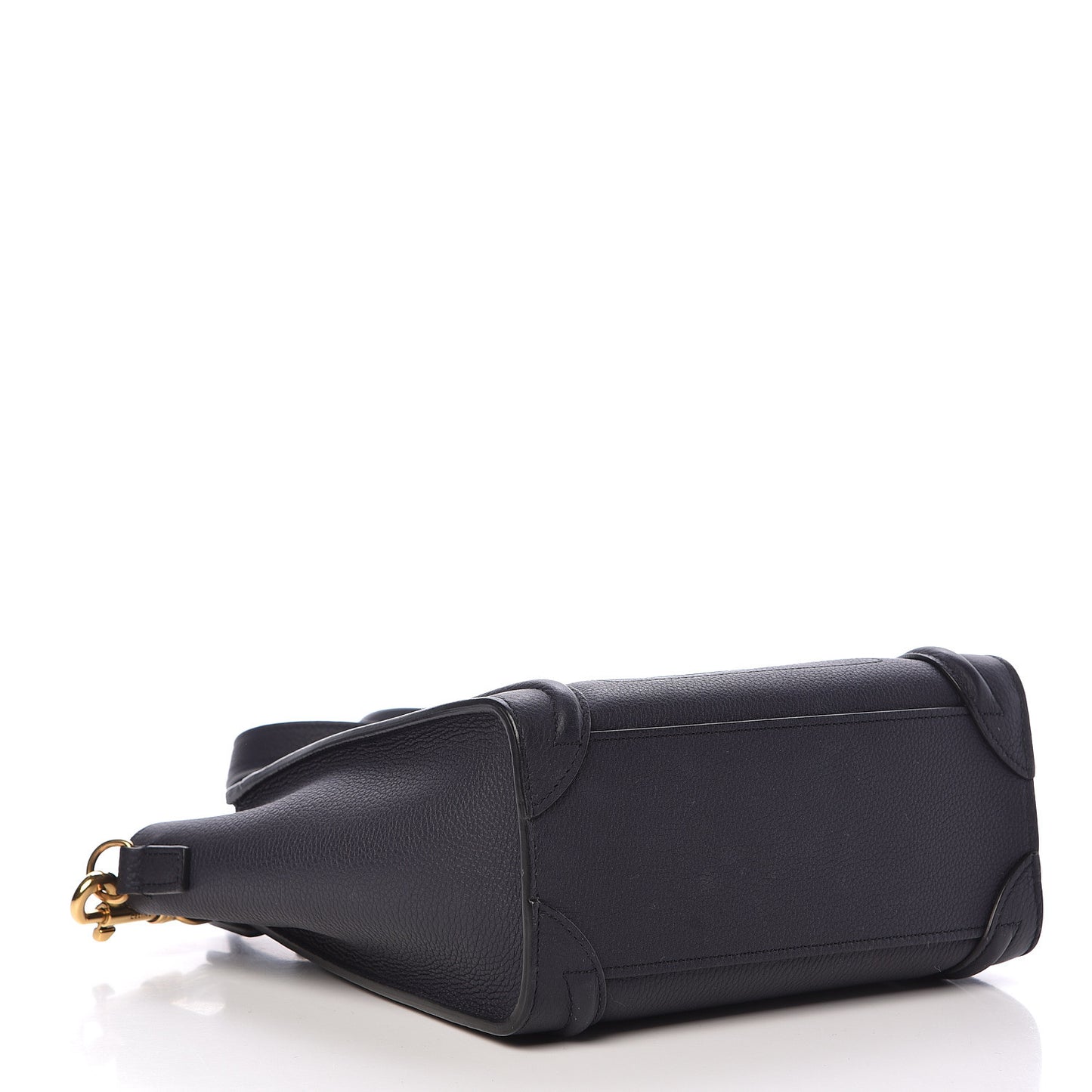 Drummed Calfskin Nano Luggage Navy Blue