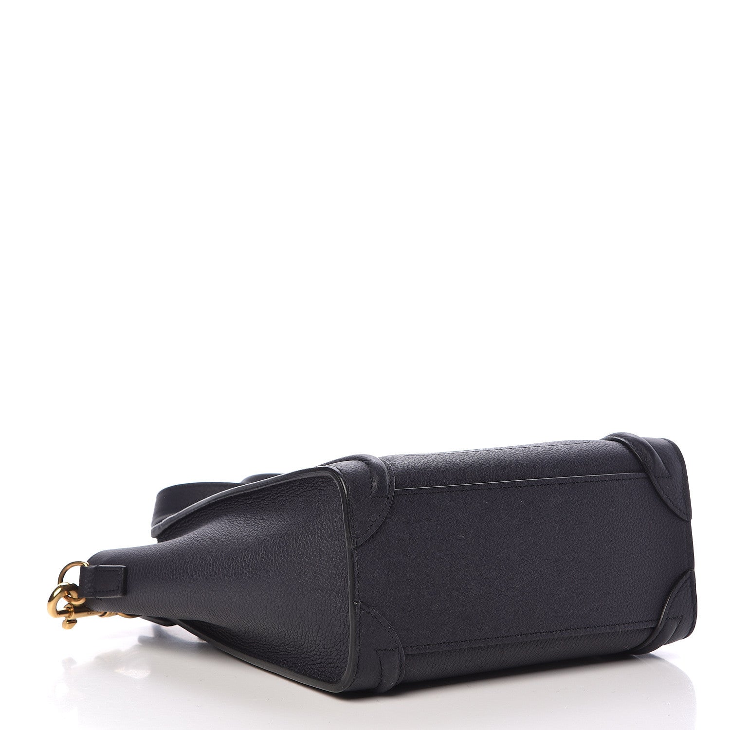 Celine Drummed Calfskin Nano Luggage Navy Blue 4 of 11
