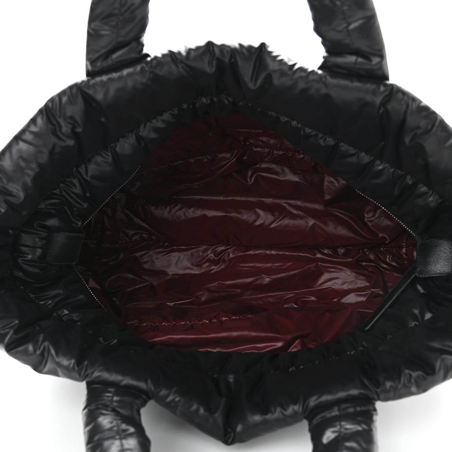 Nylon Quilted Large Coco Cocoon Tote Black