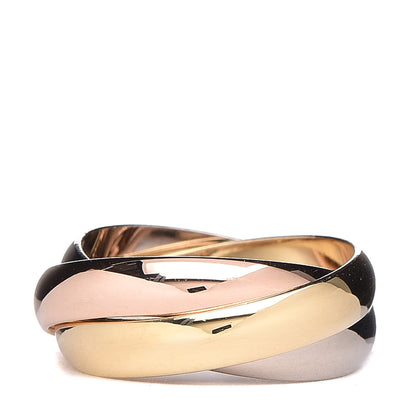 Cartier 18K Pink Yellow White Gold Classic Trinity Ring 48 4.5 3 of 5
