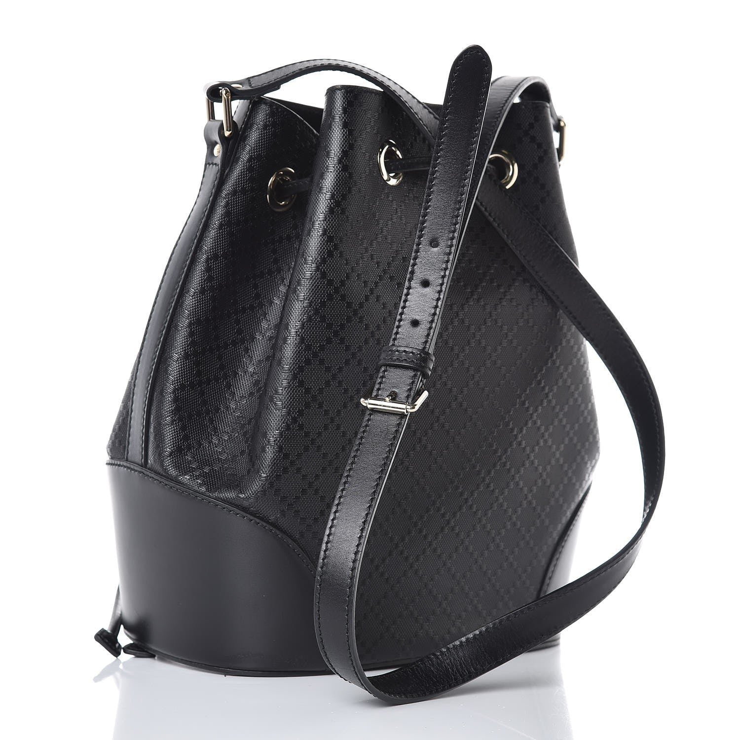 Gucci Bright Diamante Medium Bucket Bag Black 3 of 8