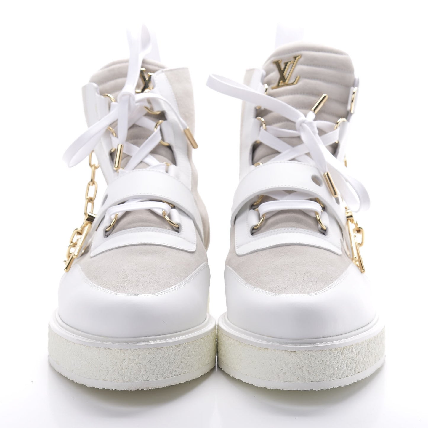Calfskin Suede Mens Creeper Ankle Boots 10 White