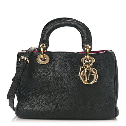 Christian Dior Bullcalf Small Diorissimo Tote Black Rose Indien 1 of 8