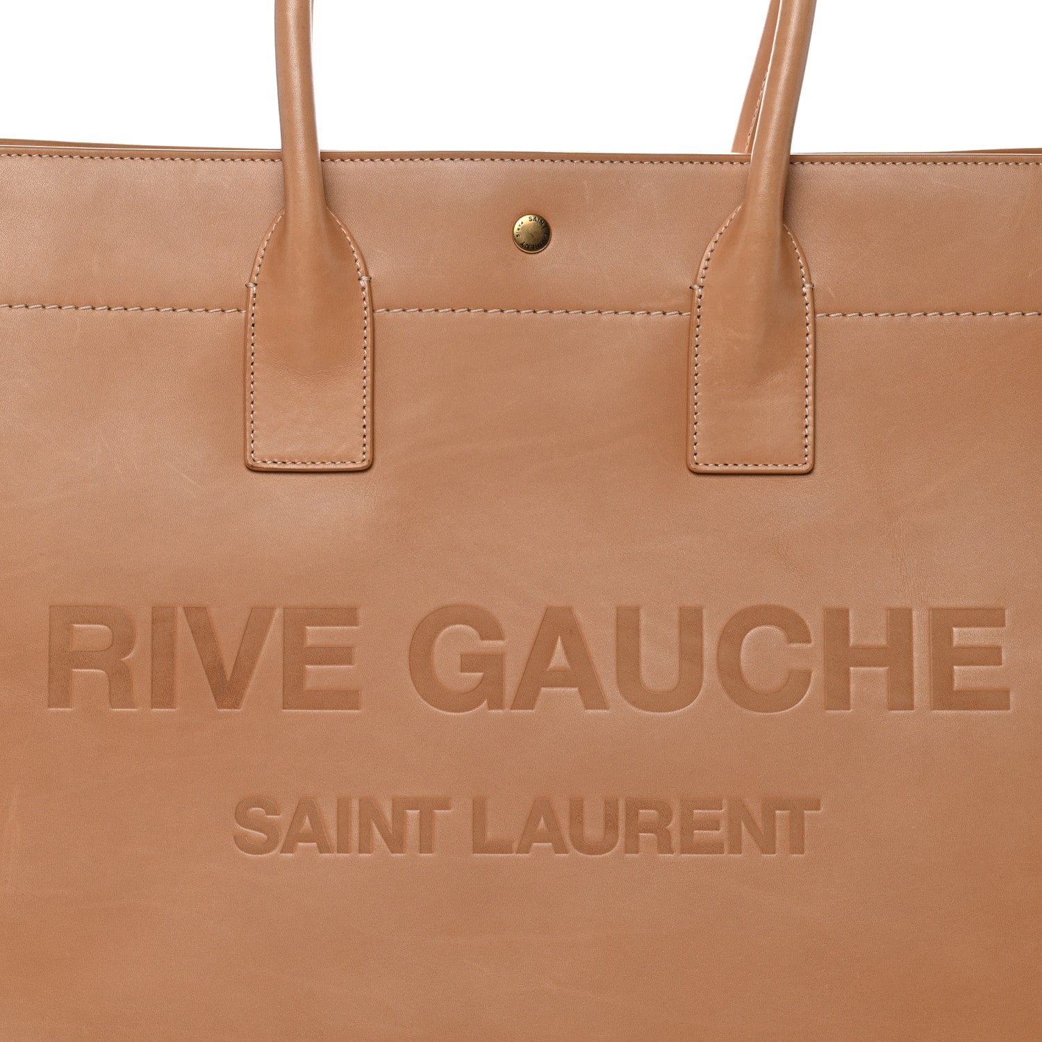 Saint Laurent Vitello Large Rive Gauche Tote Natural 8 of 11