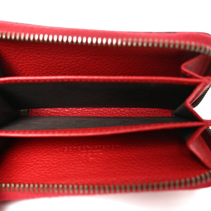 Gucci Calfskin Logo Zip Around Card Case Hibiscus Red 5 of 6