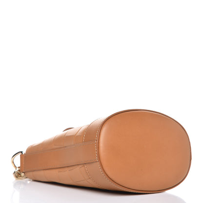 Mulberry Calfskin Crocodile Embossed Mini Jamie Bucket Bag Camel 4 of 8