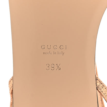 Gucci Galassia GG Marmont Ankle Wrap Flat Sandals 39.5 Salmone 6 of 7