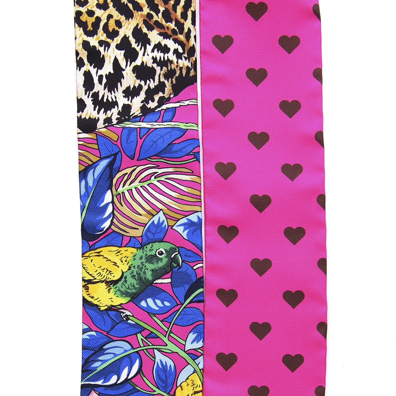 Hermes Silk Jungle Love Love Twilly Rose Vif Bleu Roy 3 of 4