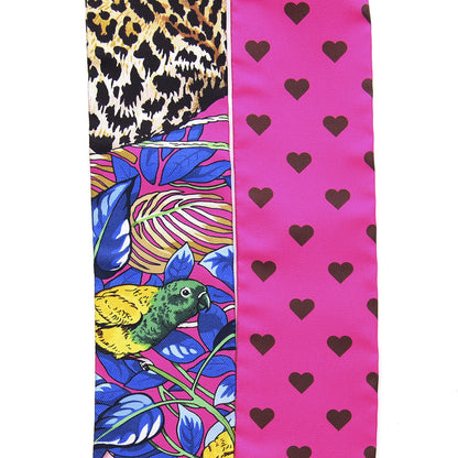 Hermes Silk Jungle Love Love Twilly Rose Vif Bleu Roy 3 of 4