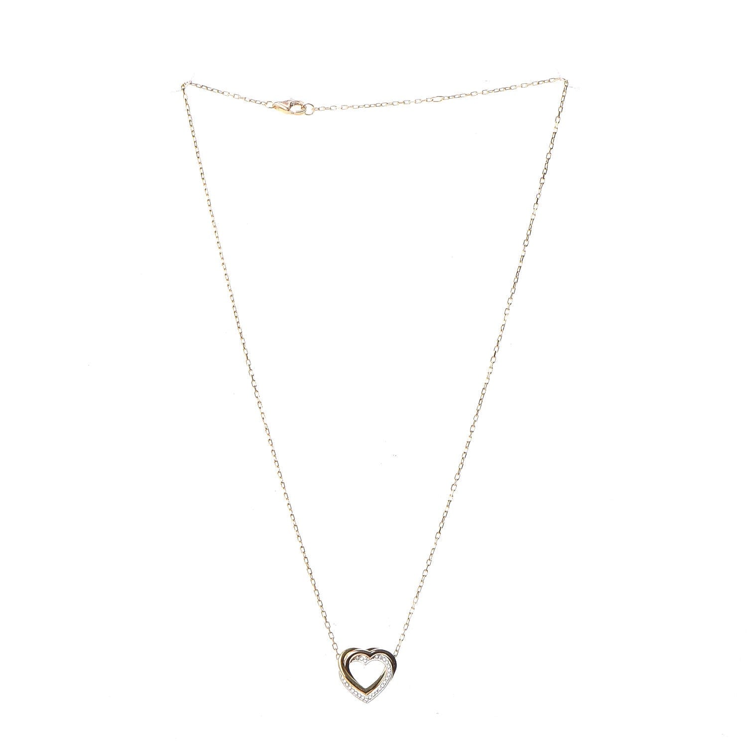 Cartier 18K Pink Yellow White Gold Diamond Trinity Heart Pendant Necklace 4 of 7