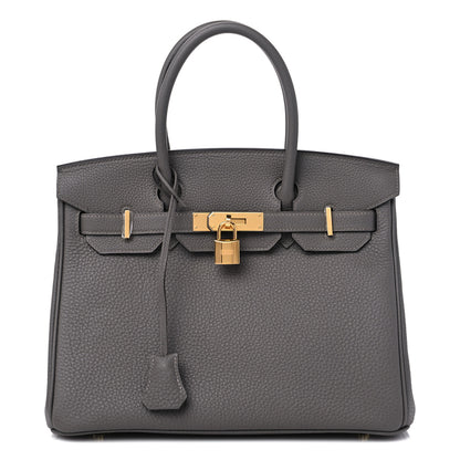 Hermes Togo BIRKIN 30 Gris Meyer 1 of 12