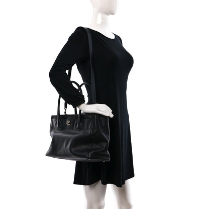 Chanel Calfskin Cerf Executive Shopper Tote Black 2 of 18