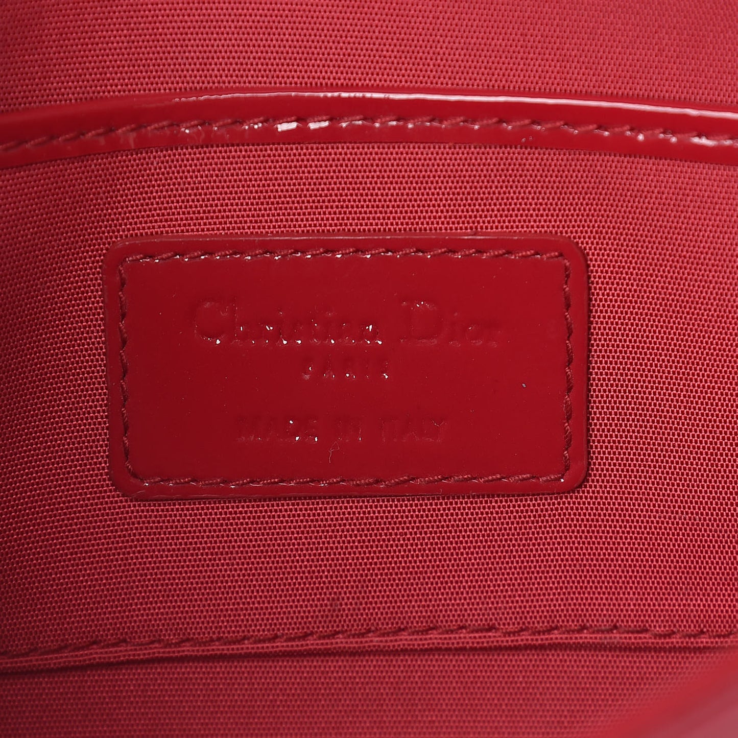 Patent Cannage Lady Dior Convertible Clutch Red