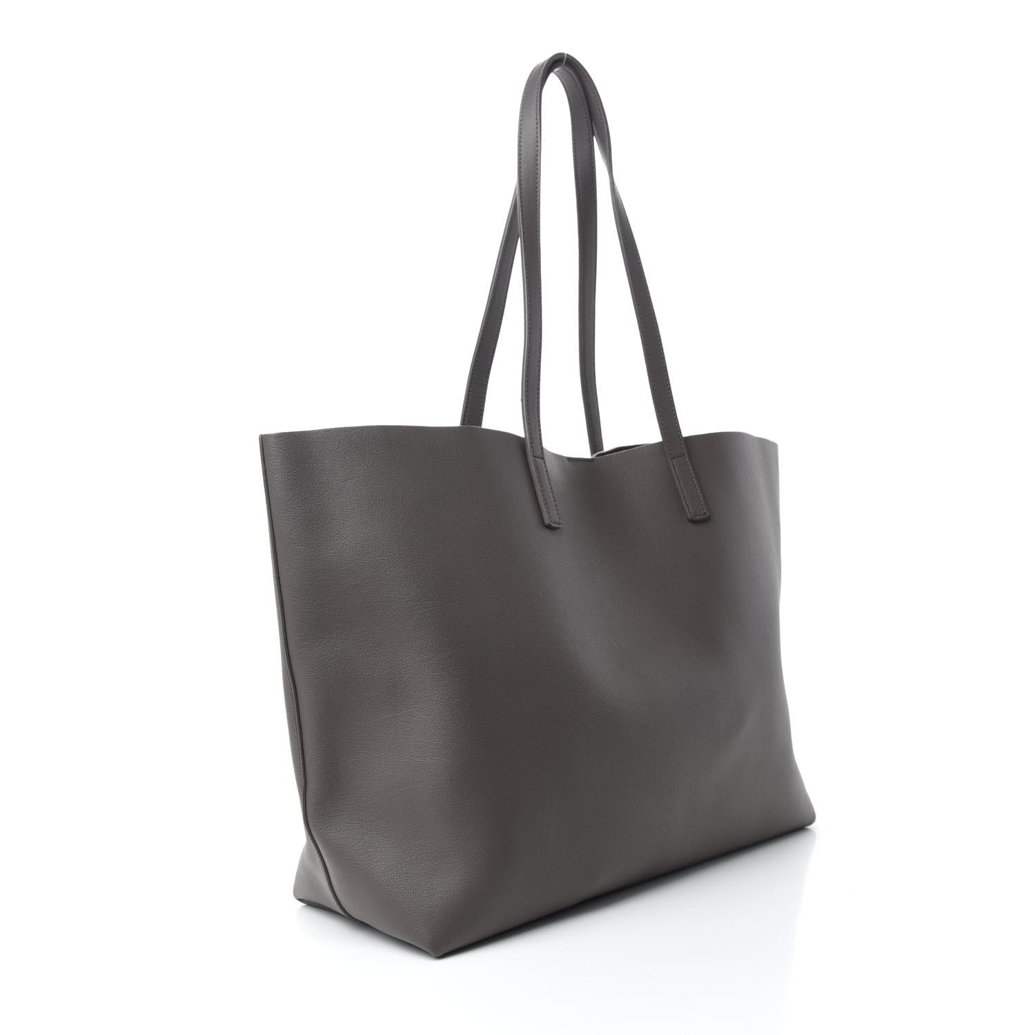 Saint Laurent Calfskin Large Shopping Tote Dark Grey 3 of 7