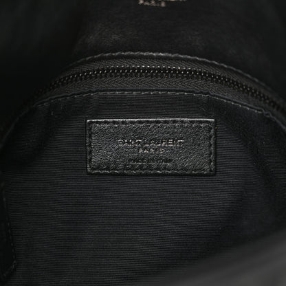 Saint Laurent Lambskin Quilted Monogram Monochrome Small Loulou Puffer Chain Satchel Black 6 of 10