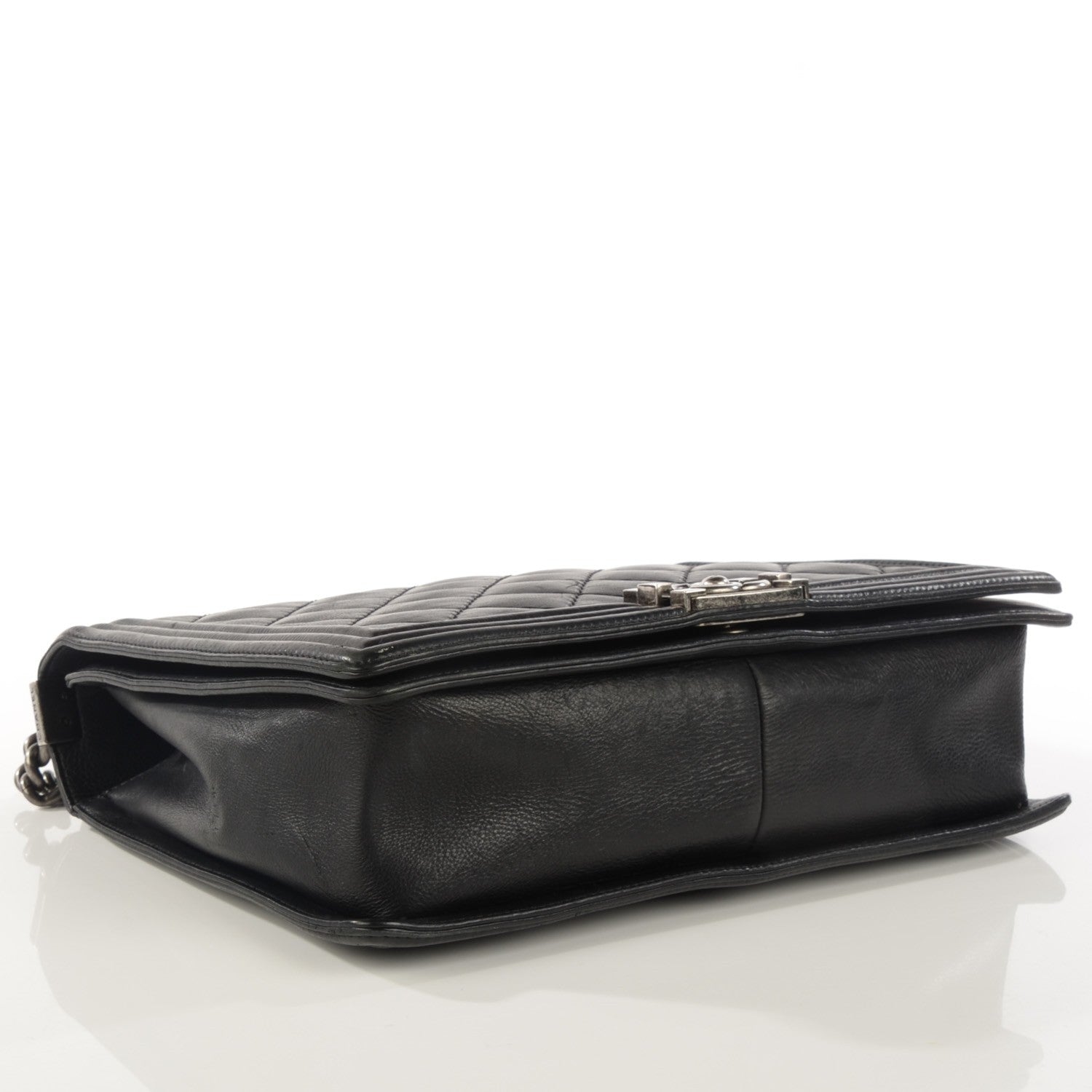 Chanel Calfskin Double Stitch Large Boy Flap Black 4 of 10