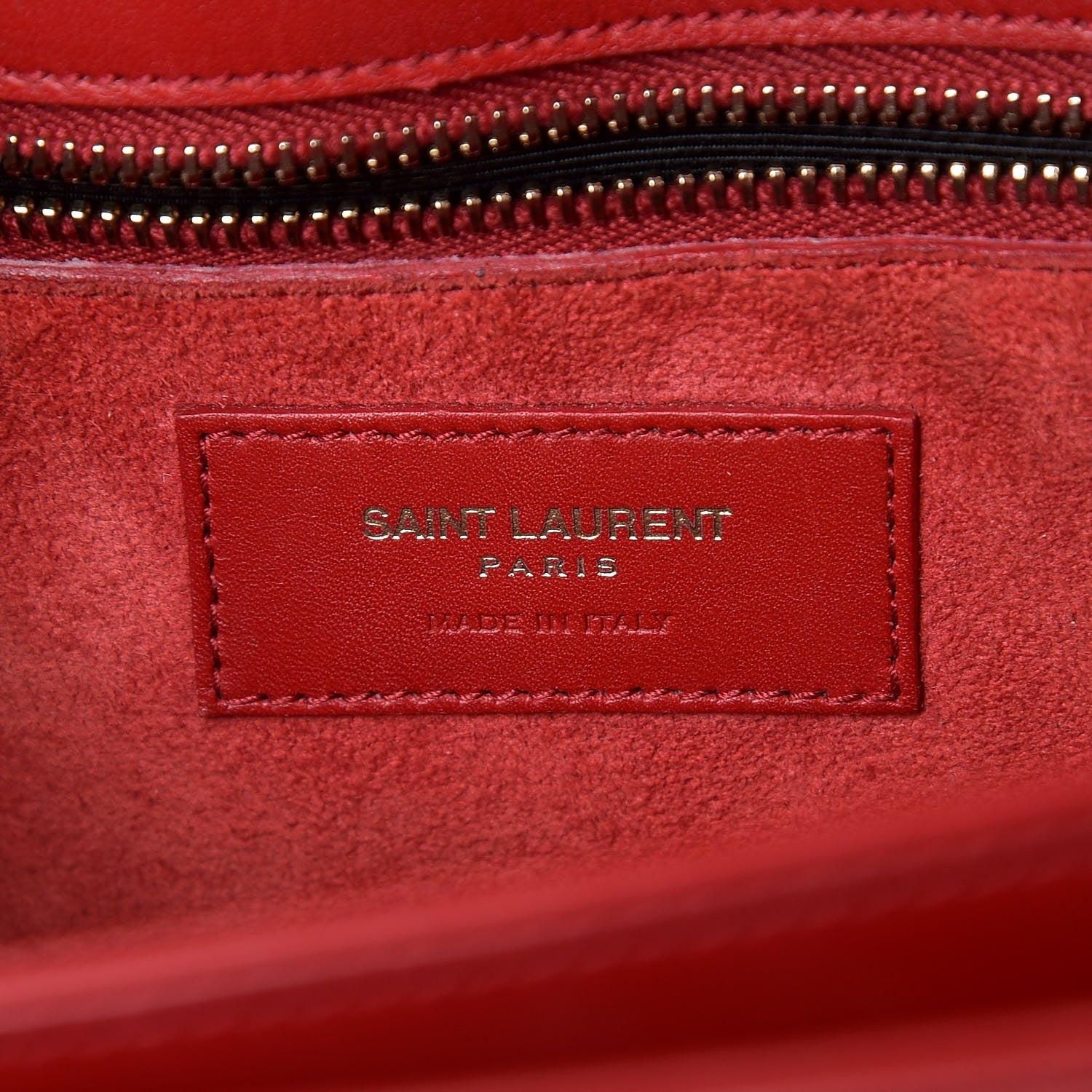 Saint Laurent Smooth Calfskin Medium Classic Monogram Universite Bag Red 7 of 11