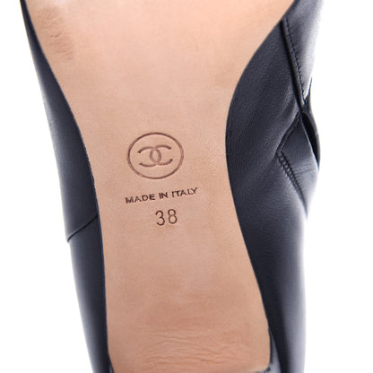 Chanel Lambskin CC Chain Short Boots 38 Black 9 of 11