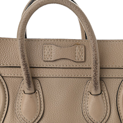 Celine Drummed Calfskin Nano Luggage Dune 11 of 12