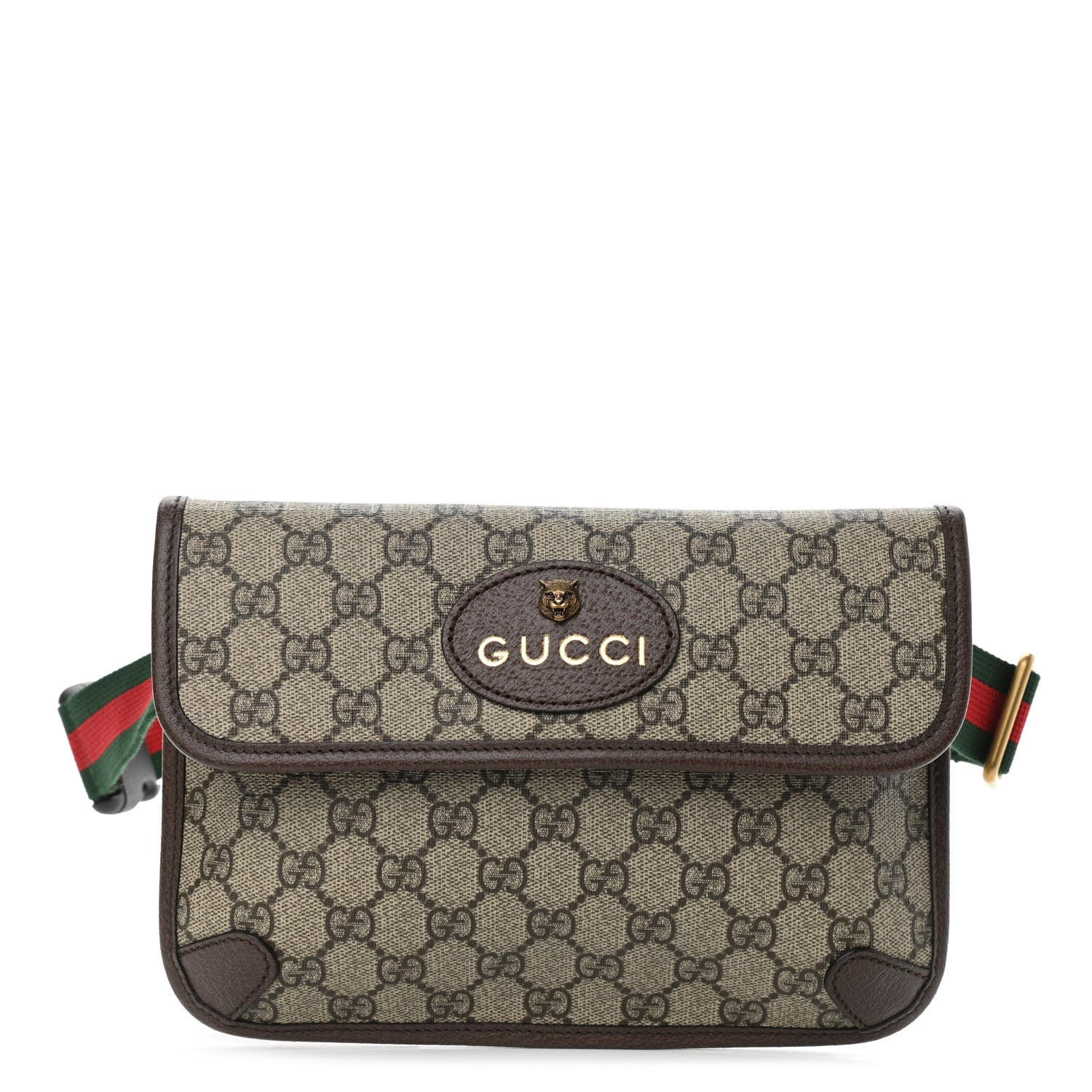 Gucci GG Supreme Monogram Neo Vintage Web Belt Bag Brown 1 of 11