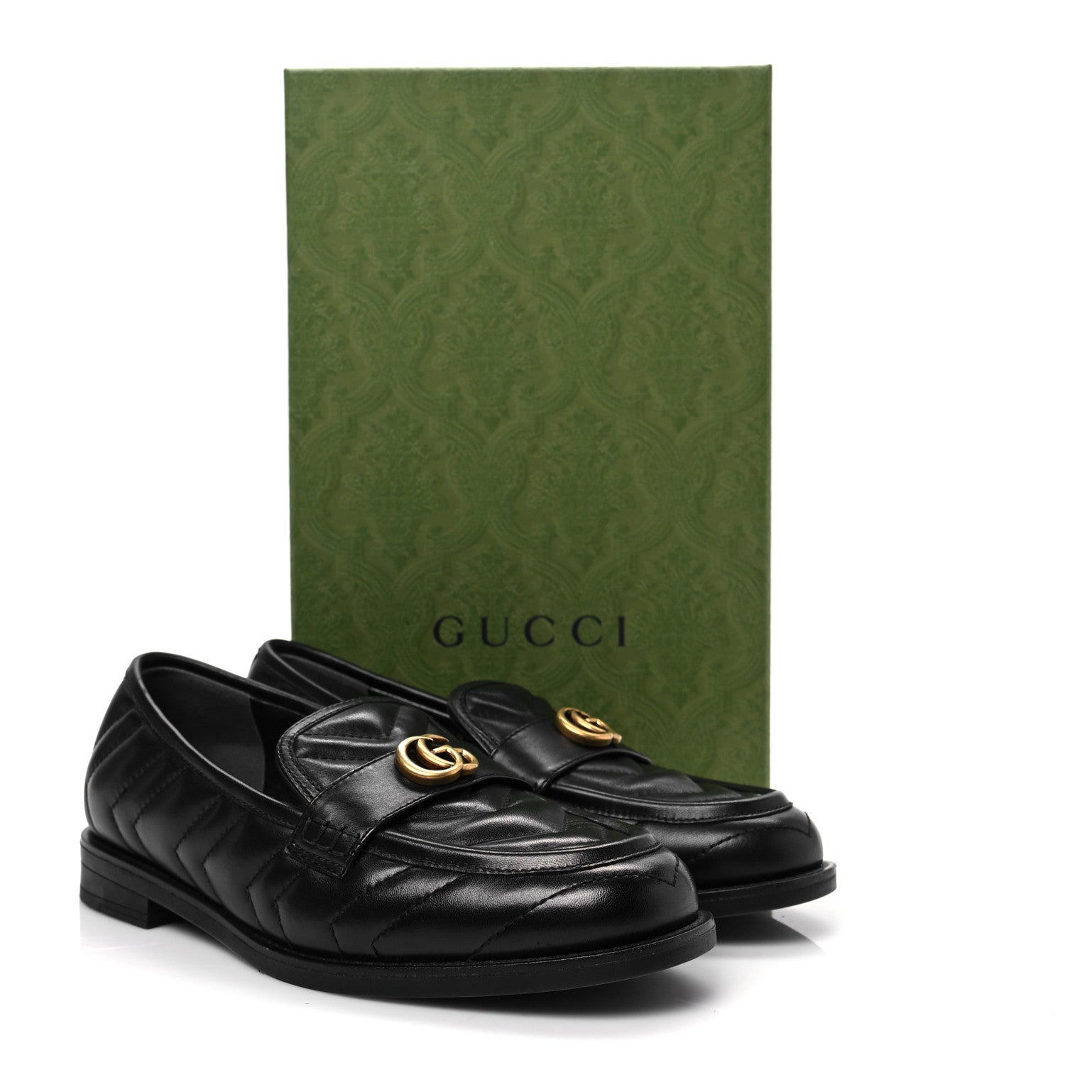 Gucci Nappa Matelasse Double G Marmont Loafers 36.5 Black 9 of 9