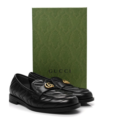 Gucci Nappa Matelasse Double G Marmont Loafers 36.5 Black 9 of 9