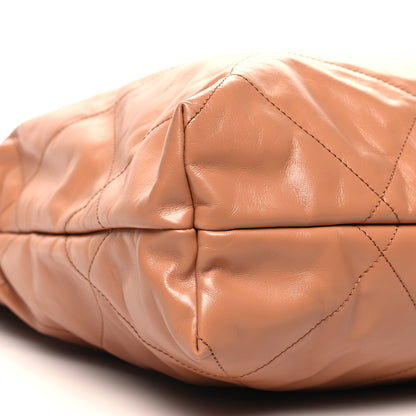 Chanel Shiny Calfskin Quilted Large Chanel 22 Brown 10 of 12