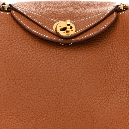 Hermes Taurillon Clemence Mini Lindy 20 Gold 8 of 11