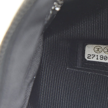 Chanel Calfskin Chevron Boy Zip Pouch Black 7 of 8
