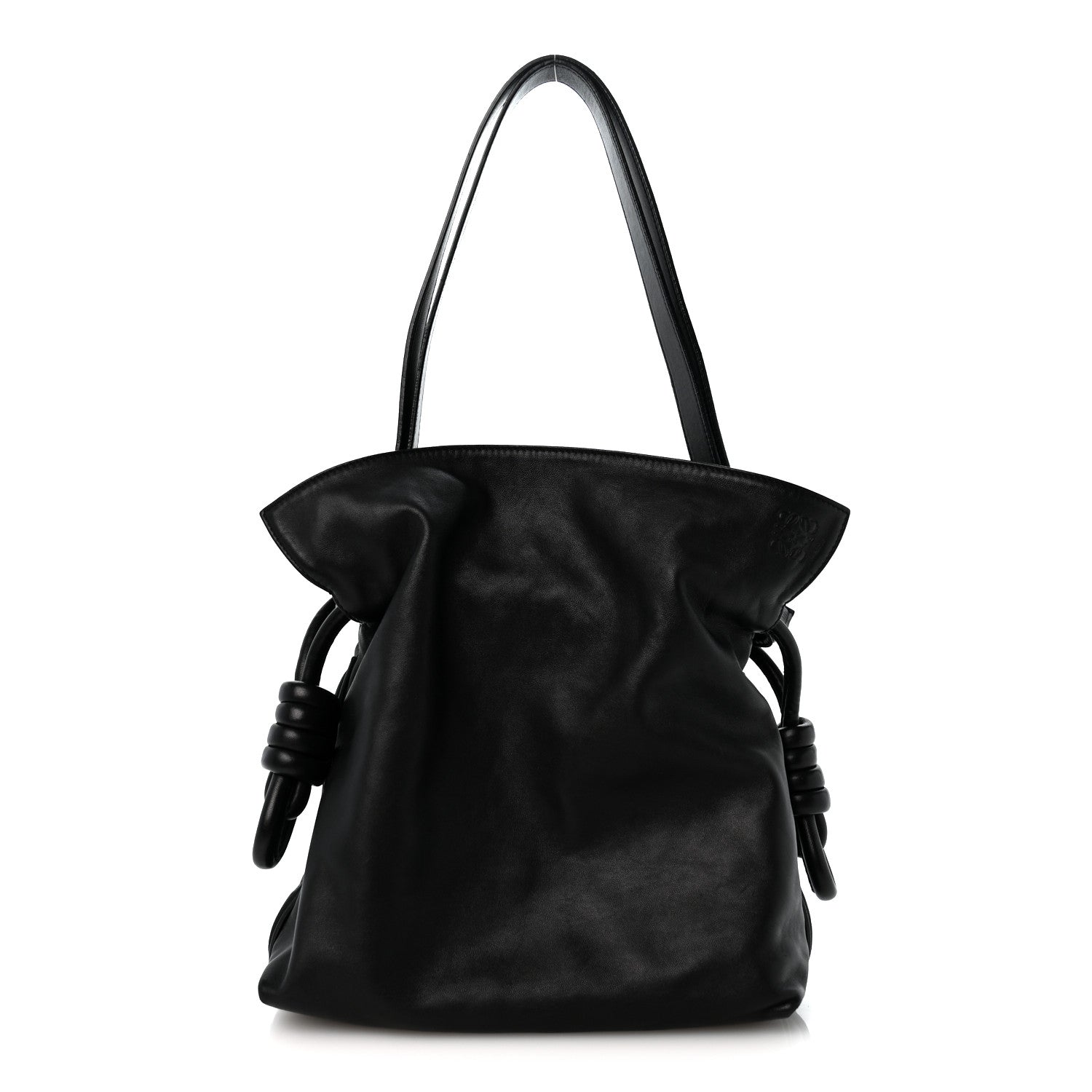 Loewe Calfskin Flamenco Knot Bag Black 1 of 12