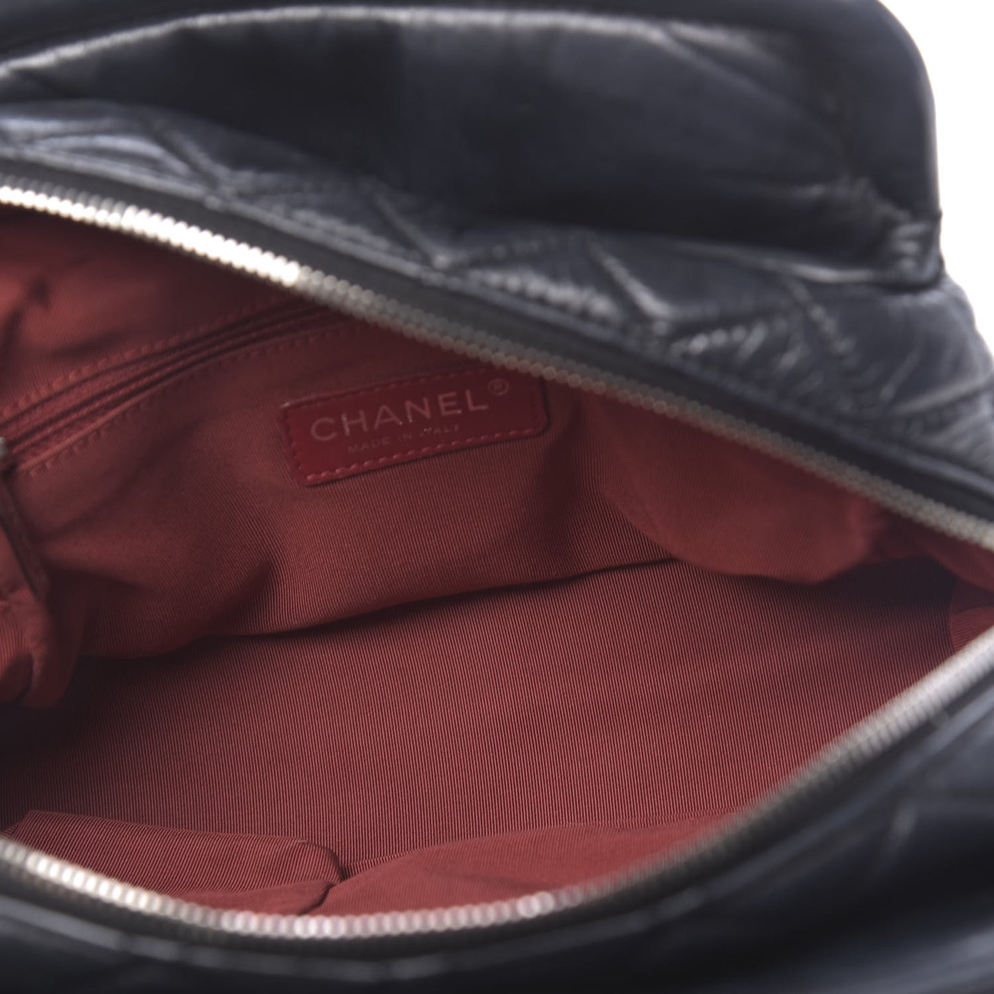 Calfskin Quilted CC Framed Bag Black