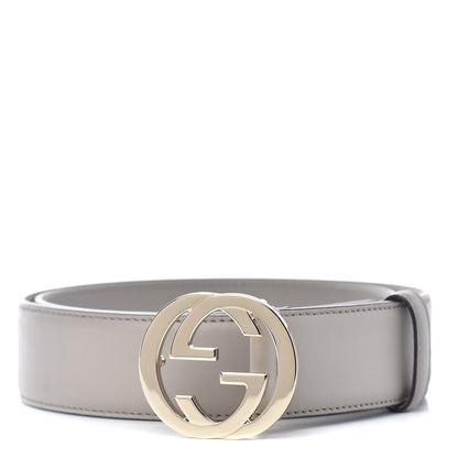 Gucci Moon Calfskin Interlocking G 37mm Belt 85 34 Storm Grey 1 of 6