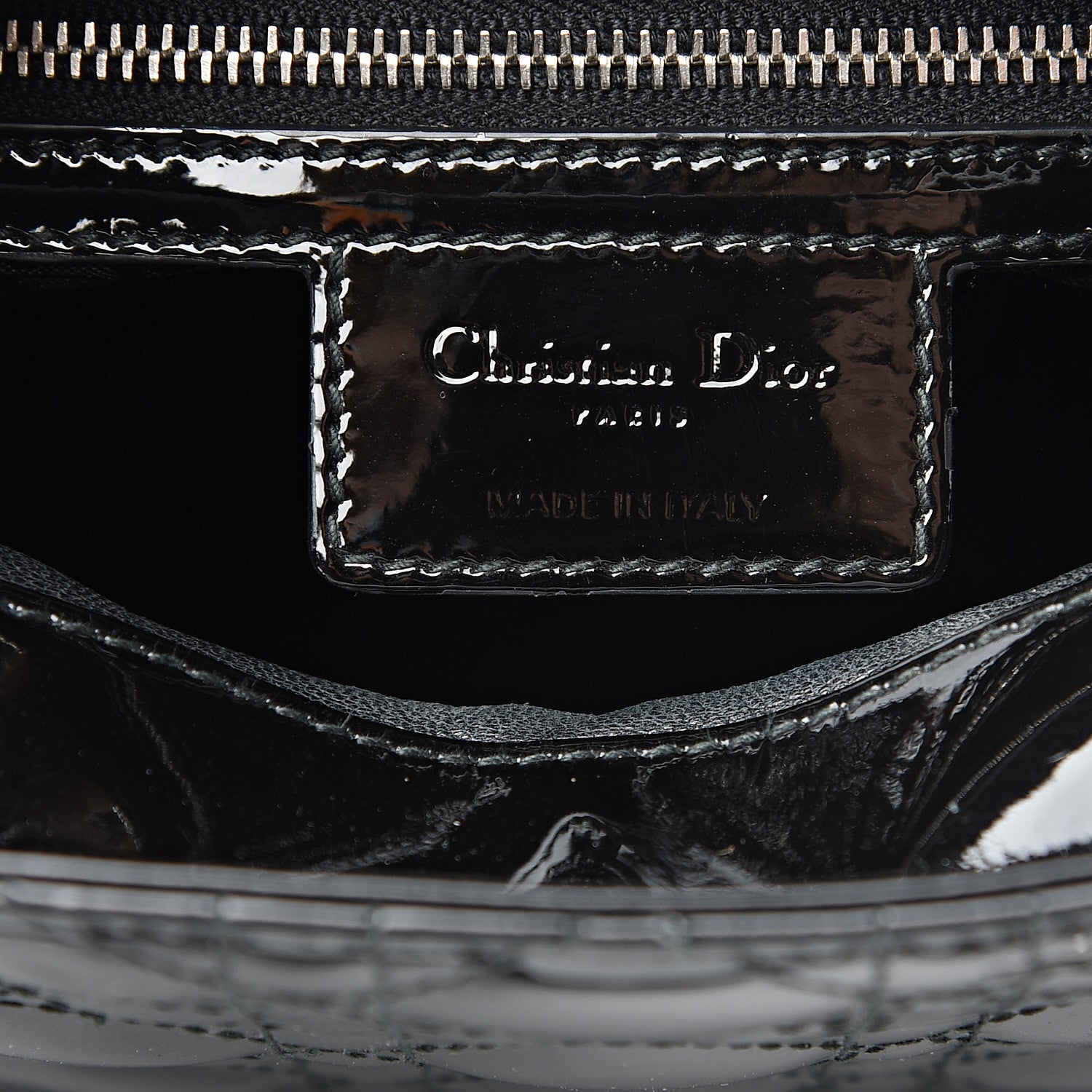 Christian Dior Patent Cannage Medium Lady Dior Black 5 of 8