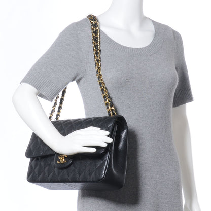 Chanel Caviar Quilted Jumbo Double Flap Black 2 of 8