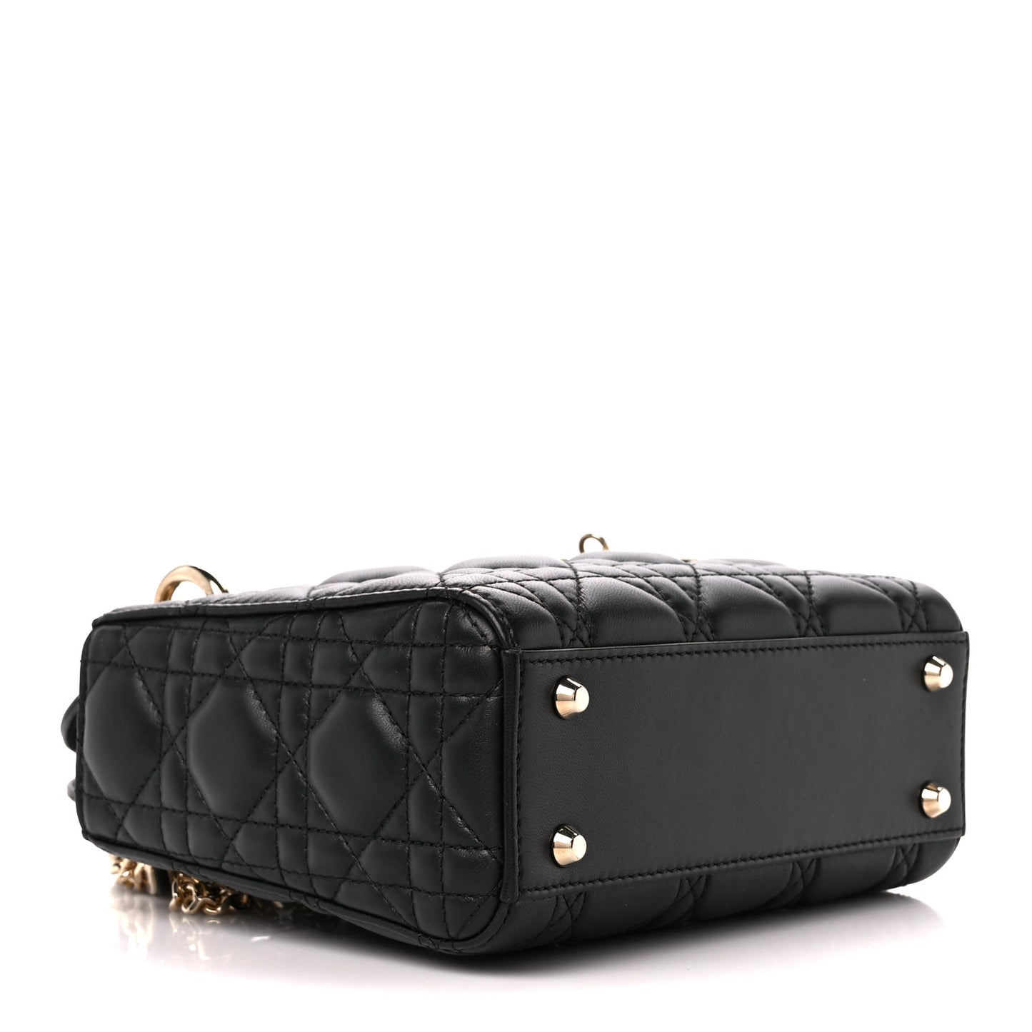Lambskin Cannage Mini Lady Dior Black