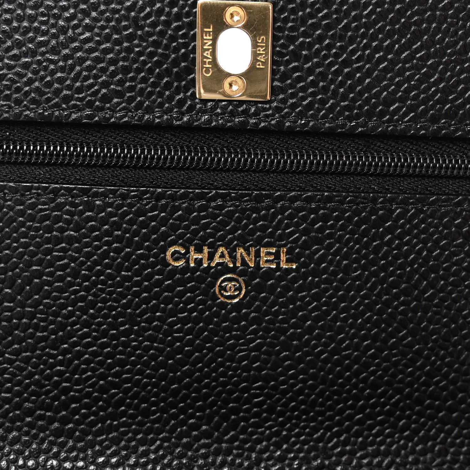 Chanel Caviar Quilted CC Turnlock Wallet On Chain WOC Black 6 of 12