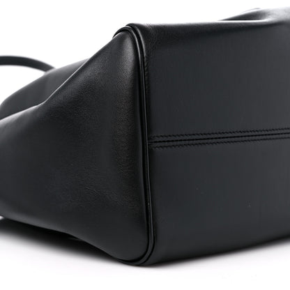 Celine Smooth Calfskin Cuir Triomphe Cabas Drawstring Black 7 of 8