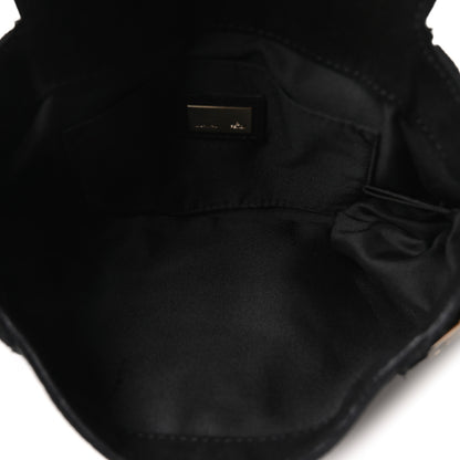 Fendi Suede Zucchino FF Shoulder Bag Black 5 of 10