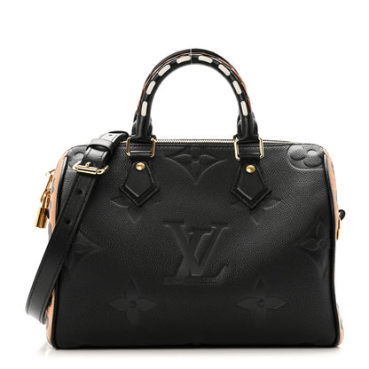 Louis Vuitton Empreinte Monogram Giant Wild At Heart Speedy Bandouliere 25 Black 1 of 9