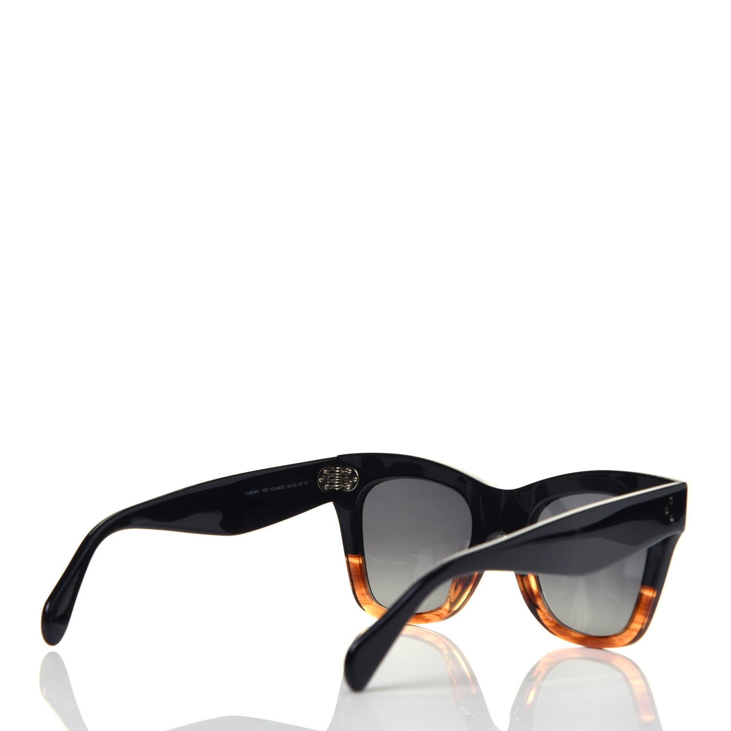 Celine Acetate Polarized Cat Eye Sunglasses CL4004IN Havana Black 4 of 7